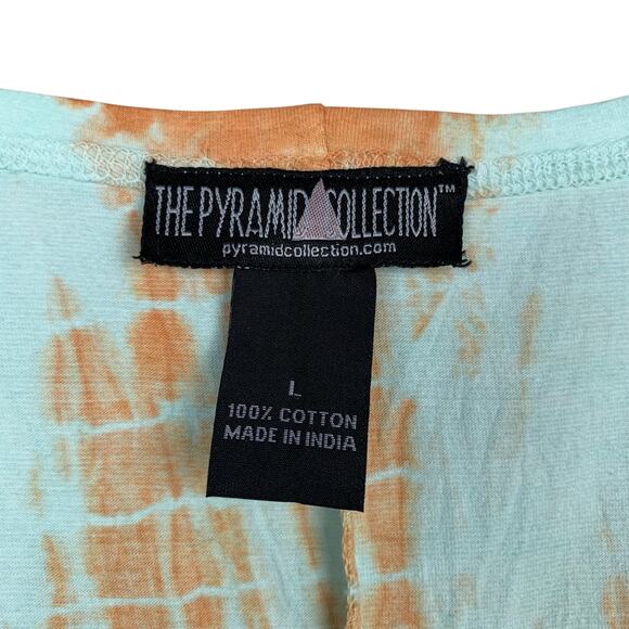 The Pyramid Collection Tie Dye Maxi Dress Sleeveless Colorful Cotton Women's L - Picture 9 of 10